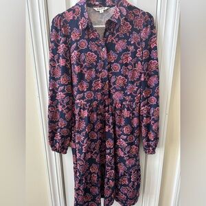 Boden Floral Print Long Sleeve Dress Size 4R